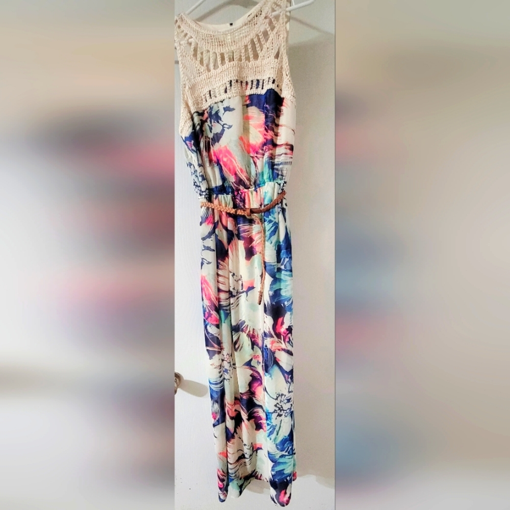 Lily Rose Multicolor Floral Maxi Dress
